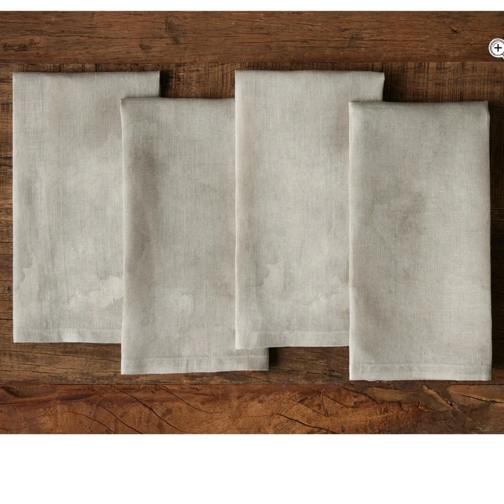 Set of six (6) Arhaus Sabine 100% linen slate napkins 20’ x 20’